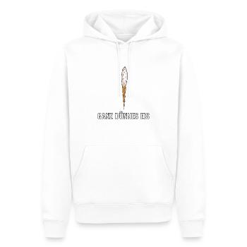 La glace très fine de blagues ambiguës - Sweat à capuche Premium bio Homme - blanc - Devant - Nico (187cm)