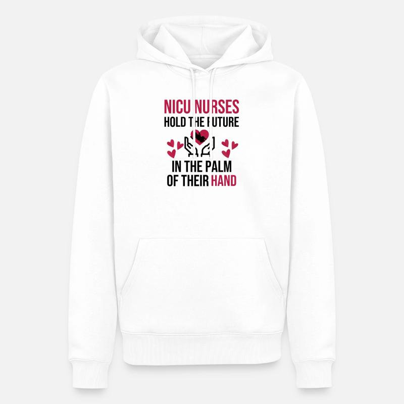 NICU Krankenschwester Geschenke | NICU Studentin - Männer Premium Bio Hoodie - Weiß