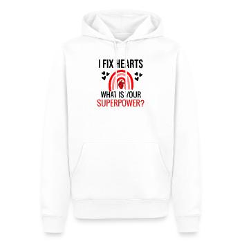 Krankenschwester Kardiologie Kardiologische Pflege - Männer Premium Bio Hoodie - Weiß - Vorne - Nico (187cm)
