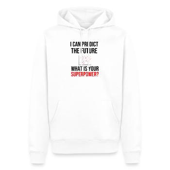Data Scientist Cadeaux | Big Data Data Science - Sweat à capuche Premium bio Homme - blanc - Devant - Nico (187cm)