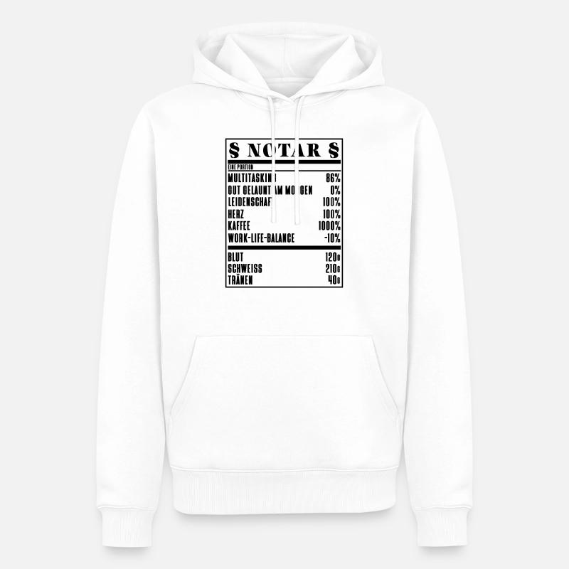 Notar Anforderung - Geschenkidee Notar Notare - Männer Premium Bio Hoodie - Weiß