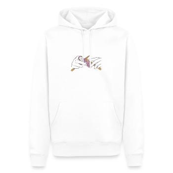 stricken stricksprüche häkelsprüche häklerinnen - Männer Premium Bio Hoodie - Weiß - Vorne - Nico (187cm)