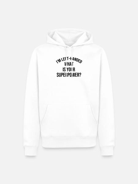 Linkshänder Geschenkidee Linkshändigkeit Lefty - Männer Premium Bio Hoodie - Weiß