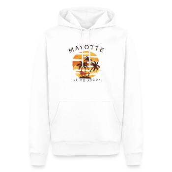 strand mayotte tshirt weiß - Männer Premium Bio Hoodie - Weiß - Vorne - Nico (187cm)