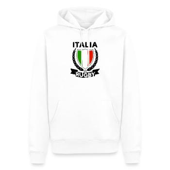 Rugby Italia Maillot De Rugby Pour Italiens Italie - Sweat à capuche Premium bio Homme - blanc - Devant - Nico (187cm)