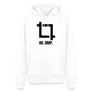 Oh Crop Funny Graphic Designer - Photographer - - Männer Premium Bio Hoodie - Weiß - Vorne - Nico (187cm)