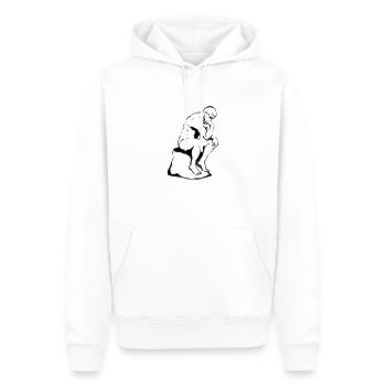 Philosophen-Denker - Männer Premium Bio Hoodie - Weiß - Vorne - Nico (187cm)