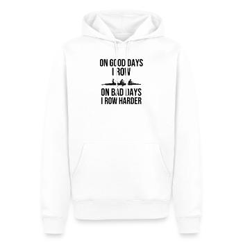 Ruderer Geschenkidee | Rudermannschaft Ruderboot - Männer Premium Bio Hoodie - Weiß - Vorne - Nico (187cm)