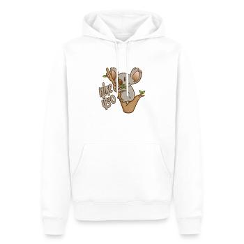 Koala I Like Bio - Men’s Premium Organic Hoodie - white - Front - Nico (187cm)