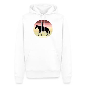 Cheval cheval équestre cheval équestre équitation dressing - Sweat à capuche Premium bio Homme - blanc - Devant - Nico (187cm)
