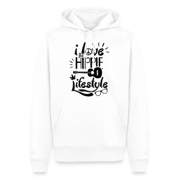 Ich Liebe Den Hippie Lifestyle Bewegung Hippies - Männer Premium Bio Hoodie - Weiß - Vorne - Nico (187cm)
