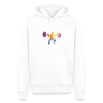 Weightlifting Weightlifter - Men’s Premium Organic Hoodie - white - Front - Nico (187cm)