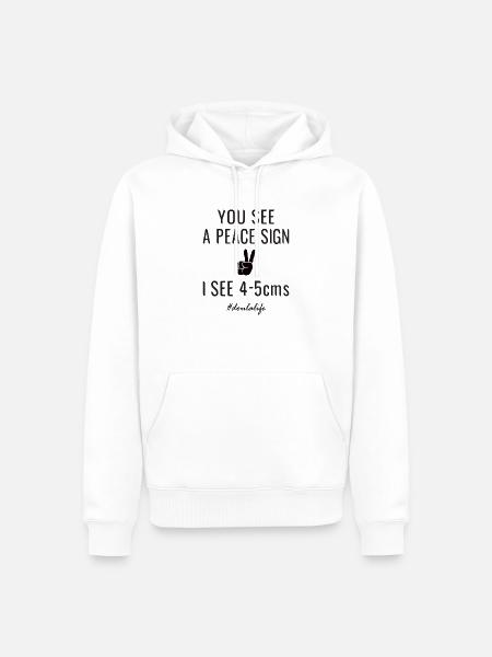 Doula fødselslæge fødsel coach jordemoder - Herre Premium økologisk hoodie - hvid