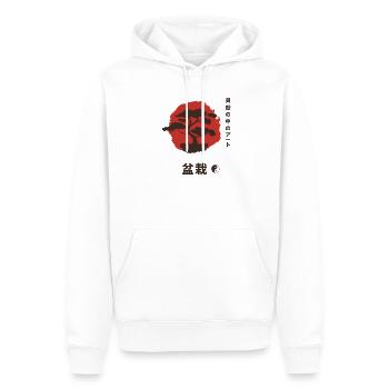 Bonsai arbre Yin et Yang symbole Japon méditation - Sweat à capuche Premium bio Homme - blanc - Devant - Nico (187cm)