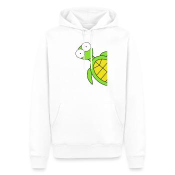 Drôle de BD tortue, tortues, reptiles - Sweat à capuche Premium bio Homme - blanc - Devant - Nico (187cm)