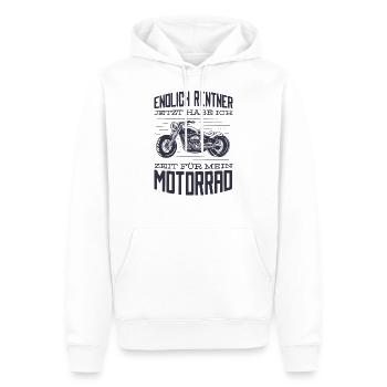 Rentner Motorrad - Männer Premium Bio Hoodie - Weiß - Vorne - Nico (187cm)