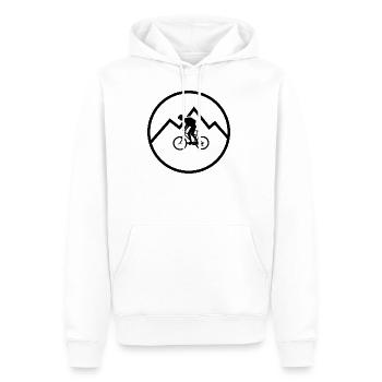 Fahrrad - bicycle - Trekking - Mountainbike - Männer Premium Bio Hoodie - Weiß - Vorne - Nico (187cm)