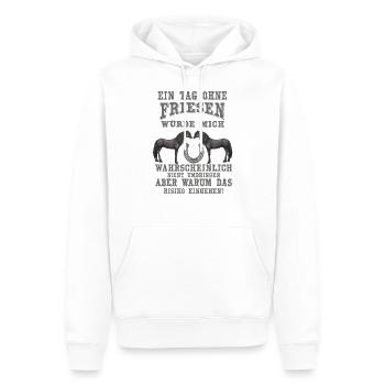 Friesen sind wunderbare Pferde - Männer Premium Bio Hoodie - Weiß - Vorne - Nico (187cm)
