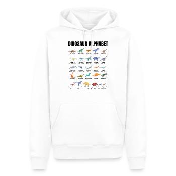 Dinosaur Alphabet - Types Of Dinosaurs - Dino - Sweat à capuche Premium bio Homme - blanc - Devant - Nico (187cm)