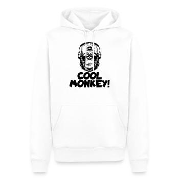 Monkey Punk - Sweat à capuche Premium bio Homme - blanc - Devant - Nico (187cm)
