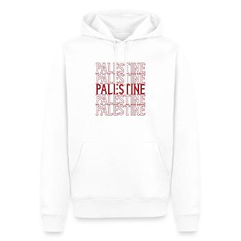 Palestine - Sweat à capuche Premium bio Homme - blanc - Devant - Nico (187cm)