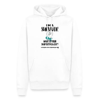 Eierstockkrebs Überlebende Ovarialkarzinom Kämpfer - Männer Premium Bio Hoodie - Weiß - Vorne - Nico (187cm)