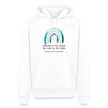 Tourette-Syndrom Bewusstsein Tourettes Kämpfer - Männer Premium Bio Hoodie - Weiß - Vorne - Nico (187cm)