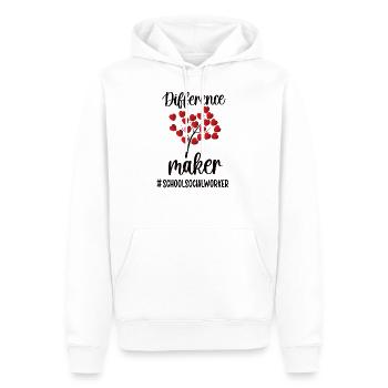School Social Worker Social Work Social Work - Men’s Premium Organic Hoodie - white - Front - Nico (187cm)