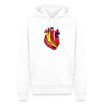 Science Heart So Real - Men’s Premium Organic Hoodie - white - Front - Nico (187cm)