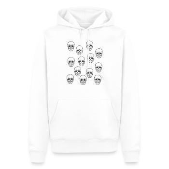 SkullsTotenkopf Totenköpfe - Sweat à capuche Premium bio Homme - blanc - Devant - Nico (187cm)
