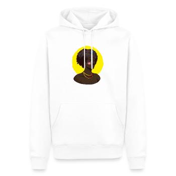 Miscellaneous Fromerica Pride - Men’s Premium Organic Hoodie - white - Front - Nico (187cm)