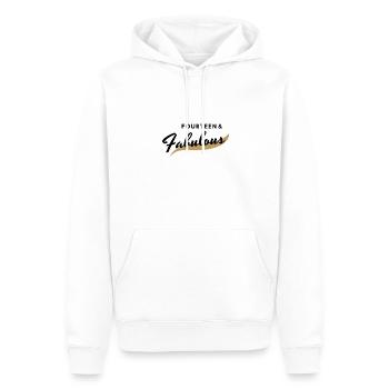 Ich bin vierzehn und fabelhaft! - Männer Premium Bio Hoodie - Weiß - Vorne - Nico (187cm)