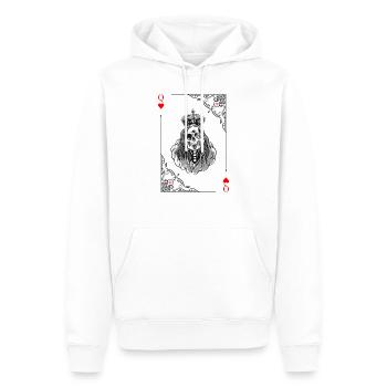 Cartes cartes coeur dame jeu de cartes - Sweat à capuche Premium bio Homme - blanc - Devant - Nico (187cm)