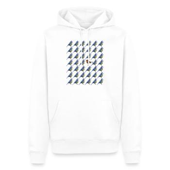 be different blue robin bird pattern - Men’s Premium Organic Hoodie - white - Front - Nico (187cm)