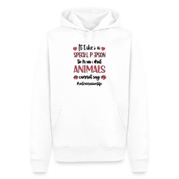 Vétérinaire vétérinaire médecin vétérinaire - Sweat à capuche Premium bio Homme - blanc - Devant - Nico (187cm)