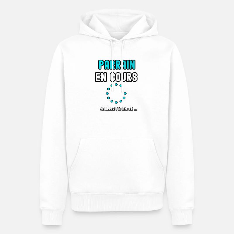 Parrain en cours - Parrain - Sweat à capuche Premium bio Homme - blanc