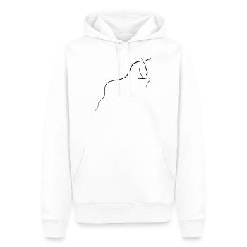 licorne7 - Sweat à capuche Premium bio Homme - blanc - Devant - Nico (187cm)