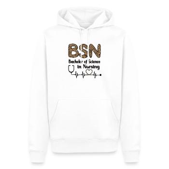 Bachelor Of Nursing Krankenschwester Abschluss - Männer Premium Bio Hoodie - Weiß - Vorne - Nico (187cm)