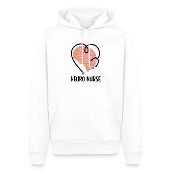 Infirmière en neurologie neuro-infirmière - Sweat à capuche Premium bio Homme - blanc - Devant - Nico (187cm)