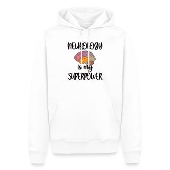 Neurologue étudiant en neurologie neuro-infirmière - Sweat à capuche Premium bio Homme - blanc - Devant - Nico (187cm)