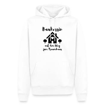 Bauherrin Geschenk Hausbau Haus Baustelle - Männer Premium Bio Hoodie - Weiß - Vorne - Nico (187cm)