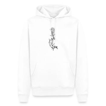 Occult Vintage Moon Rose Witchcraft Okkult Hexe - Männer Premium Bio Hoodie - Weiß - Vorne - Nico (187cm)