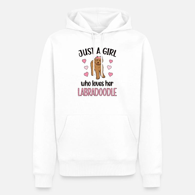 Labradoodle Mädchen Hundebesitzer Labradoodle Mama - Männer Premium Bio Hoodie - Weiß