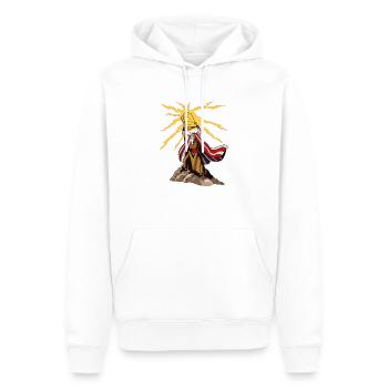 Commandements d’or de la religion - Sweat à capuche Premium bio Homme - blanc - Devant - Nico (187cm)