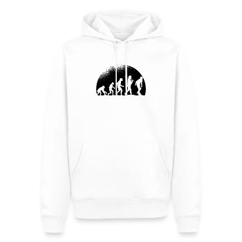 Evolution Rollschuh - Männer Premium Bio Hoodie - Weiß - Vorne - Nico (187cm)