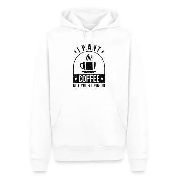 Kaffee Spruch lustig Kaffee Geschenke - Männer Premium Bio Hoodie - Weiß - Vorne - Nico (187cm)