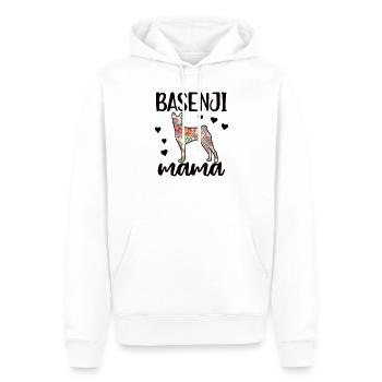 Basenji Mama Basenji Hundebesitzerin Basenji Mom - Männer Premium Bio Hoodie - Weiß - Vorne - Nico (187cm)
