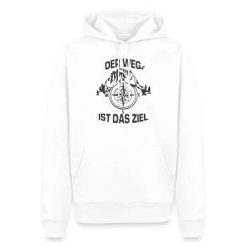 Hobby Bergsteiger Wandertour Motiv Outdoor Hiking - Männer Premium Bio Hoodie - Weiß - Vorne - Nico (187cm)