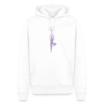 yoga - Men’s Premium Organic Hoodie - white - Front - Nico (187cm)