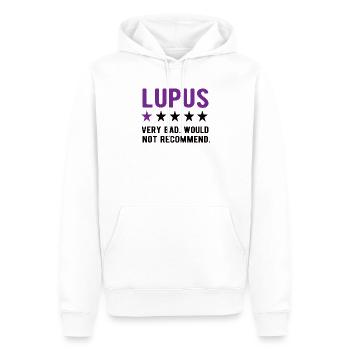 Lupus érythématolé des combattants de papillons - Sweat à capuche Premium bio Homme - blanc - Devant - Nico (187cm)